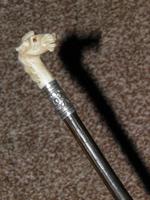 Antique Repousse Silver Intricately Carved Horse's Head Park Whip / Showing Cane (4 of 14) Antique Repousse Silver Intricately Carved Horse's Head Park Whip / Showing Cane (4 of 14)
