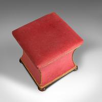 Antique Ottoman, English, Velour, Dressing, Sewing Stool, Victorian c.1890 (7 of 10) Antique Ottoman, English, Velour, Dressing, Sewing Stool, Victorian c.1890 (7 of 10)