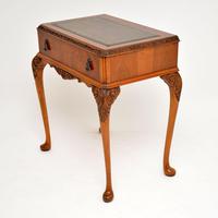 Antique Burr Walnut Leather Top Writing Table / Desk (4 of 10) Antique Burr Walnut Leather Top Writing Table / Desk (4 of 10)