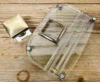 Art Deco Glass and Brass Desk Inkwell with Pen Rest (6 of 8) Art Deco Glass and Brass Desk Inkwell with Pen Rest (6 of 8)