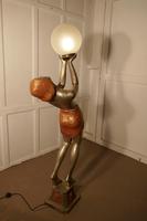Large Art Deco Female Sculpture Floor Lamp, after Auguste Moreau signed (6 of 11) Large Art Deco Female Sculpture Floor Lamp, after Auguste Moreau signed (6 of 11)