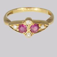 Antique Old Cut Diamond & Ruby Ring 18ct Gold Victorian Engagement Ring Circa 1890 (5 of 9) Antique Old Cut Diamond & Ruby Ring 18ct Gold Victorian Engagement Ring Circa 1890 (5 of 9)