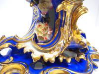 Antique 8 Day Porcelain Mantel Clock Sevres Blue Floral French Mantle Clock (2 of 6) Antique 8 Day Porcelain Mantel Clock Sevres Blue Floral French Mantle Clock (2 of 6)