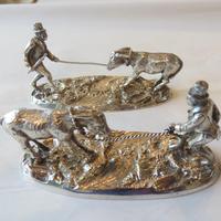 Victorian knife rests - gentleman coaxing a donkey over a stream - 1883 (8 of 11) Victorian knife rests - gentleman coaxing a donkey over a stream - 1883 (8 of 11)