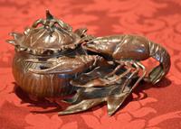 Fine Bronze Lobster Inkwell (7 of 10) Fine Bronze Lobster Inkwell (7 of 10)