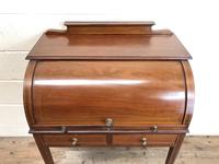 Antique Edwardian Mahogany Inlaid Cylinder Top Desk (3 of 14) Antique Edwardian Mahogany Inlaid Cylinder Top Desk (3 of 14)