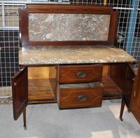 1940s Marble Top & Back Mahogany Washstand (2 of 3) 1940s Marble Top & Back Mahogany Washstand (2 of 3)