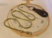 Antique Pocket Watch Chain 1900s Brass & Copper Snake Link Albert With Button Hole Fob (2 of 11) Antique Pocket Watch Chain 1900s Brass & Copper Snake Link Albert With Button Hole Fob (2 of 11)
