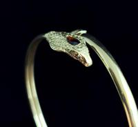 Vintage 9ct Gold Snake Bangle, Garnet (8 of 13) Vintage 9ct Gold Snake Bangle, Garnet (8 of 13)