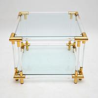 1970’s Pair of Vintage Acrylic & Glass Side Tables (2 of 11) 1970’s Pair of Vintage Acrylic & Glass Side Tables (2 of 11)