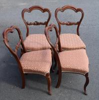 1900's Set of 4 Mahogany Heart Shaped Chairs with Pink Upholstery (2 of 3) 1900's Set of 4 Mahogany Heart Shaped Chairs with Pink Upholstery (2 of 3)