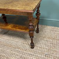 Small Figured Walnut Victorian Antique Coffee Table (5 of 5) Small Figured Walnut Victorian Antique Coffee Table (5 of 5)