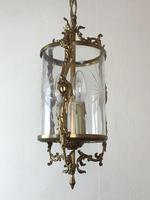 Vintage French Gilt Bronze Three Light Hall Lantern Pendant (7 of 12) Vintage French Gilt Bronze Three Light Hall Lantern Pendant (7 of 12)