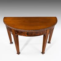 Strongly Designed Early 19th Century Mahogany & Burr Demilune Table (3 of 6) Strongly Designed Early 19th Century Mahogany & Burr Demilune Table (3 of 6)
