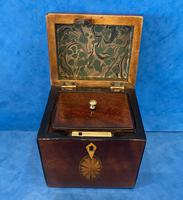 18th Century Harewood Inlaid Single Mahogany Tea Caddy (14 of 18) 18th Century Harewood Inlaid Single Mahogany Tea Caddy (14 of 18)