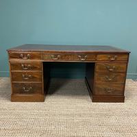 Large Quality Antique Mahogany Pedestal Desk (2 of 8) Large Quality Antique Mahogany Pedestal Desk (2 of 8)