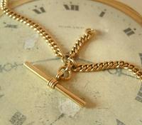 Pocket Watch Chain 1930s 12ct Rose Rolled Gold Double Albert With T Bar (5 of 12) Pocket Watch Chain 1930s 12ct Rose Rolled Gold Double Albert With T Bar (5 of 12)