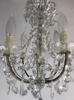 Vintage French Petite Chandelier 4 Arm Crystal Ceiling Light (6 of 6) Vintage French Petite Chandelier 4 Arm Crystal Ceiling Light (6 of 6)