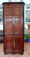 Flame Mahogany Formal Corner Cupboard 1780 splits into 2 Flame Mahogany Formal Corner Cupboard 1780 splits into 2