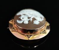 Antique Victorian Cameo Brooch, 9ct Gold, Cupid (8 of 10) Antique Victorian Cameo Brooch, 9ct Gold, Cupid (8 of 10)