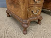 Burr Walnut Pedestal Desk by Maple and Co (12 of 18) Burr Walnut Pedestal Desk by Maple and Co (12 of 18)