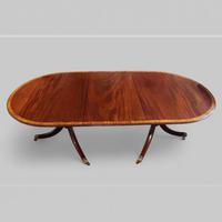 George V Mahogany Twin Pedestal Dining Table