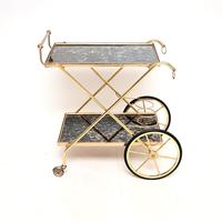 Vintage Italian Brass Drinks Trolley