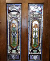Victorian Art Nouveau Stained Glass Panel Door (5 of 9) Victorian Art Nouveau Stained Glass Panel Door (5 of 9)