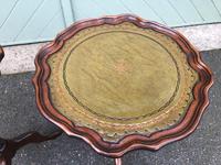 Pair of Walnut Leather Top Tripod Wine Tables (7 of 8) Pair of Walnut Leather Top Tripod Wine Tables (7 of 8)