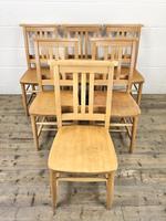 Set of Six Vintage Beech Chapel Chairs (6 of 19) Set of Six Vintage Beech Chapel Chairs (6 of 19)