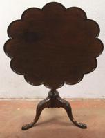 1850's Elegant Shaped Mahogany Tripod Side Table on Cab Legs (3 of 5) 1850's Elegant Shaped Mahogany Tripod Side Table on Cab Legs (3 of 5)