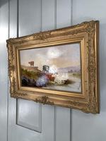 Antique Victorian river landscape oil painting study of cows 1 of 2 (8 of 10) Antique Victorian river landscape oil painting study of cows 1 of 2 (8 of 10)
