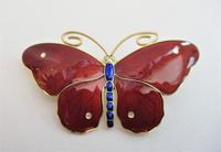 Marius Hammer Silver Gilt & Enamel Butterfly Brooch c.1920 (2 of 10) Marius Hammer Silver Gilt & Enamel Butterfly Brooch c.1920 (2 of 10)