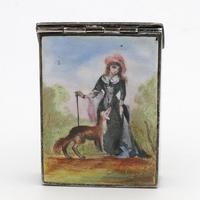 Enamelled Vesta Case, Continental c.1900 (2 of 3) Enamelled Vesta Case, Continental c.1900 (2 of 3)