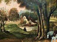Huge Fabulous 19thc Continental Farming Country Landscape Oil Painting (13 of 19) Huge Fabulous 19thc Continental Farming Country Landscape Oil Painting (13 of 19)