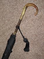 Antique Repousse Gold Plated Umbrella with Black Canopy by Kendall (8 of 16) Antique Repousse Gold Plated Umbrella with Black Canopy by Kendall (8 of 16)