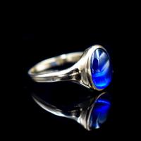 Vintage Cabochon Blue Paste 9ct 9K Yellow Gold Signet Ring (3 of 10) Vintage Cabochon Blue Paste 9ct 9K Yellow Gold Signet Ring (3 of 10)