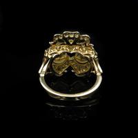 Antique Pearl and Diamond Twin Double Heart Bow 18ct Yellow Gold Ring (8 of 9) Antique Pearl and Diamond Twin Double Heart Bow 18ct Yellow Gold Ring (8 of 9)
