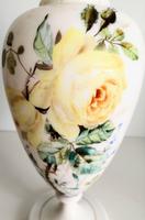 Antique Bristol Glass Vase in Pale Yellow & Green Floral Decoration (2 of 10) Antique Bristol Glass Vase in Pale Yellow & Green Floral Decoration (2 of 10)