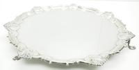 English Antique Solid Silver Salver, Super Design Fresh & Clean c.1919 (4 of 7) English Antique Solid Silver Salver, Super Design Fresh & Clean c.1919 (4 of 7)