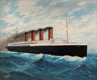 Huge Stunning Antique Seascape Oil Painting of Cunard's RMS Lusitania Ship c.1918 (13 of 16) Huge Stunning Antique Seascape Oil Painting of Cunard's RMS Lusitania Ship c.1918 (13 of 16)