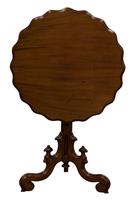 French Scalloped Edge Mahogany Tilt-top Table (2 of 5) French Scalloped Edge Mahogany Tilt-top Table (2 of 5)
