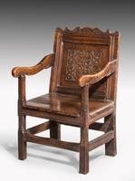 Charles II Style Oak Panelled Armchair (5 of 5) Charles II Style Oak Panelled Armchair (5 of 5)