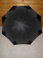 Antique 18 Carat Gold Plate Black Cotton Canopy Umbrella W/Whangee Bamboo Handle (5 of 12) Antique 18 Carat Gold Plate Black Cotton Canopy Umbrella W/Whangee Bamboo Handle (5 of 12)