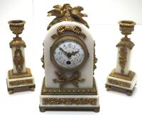 Incredible French White Marble Mantel Clock French 8-day Timepiece Garniture Clock Set (8 of 13) Incredible French White Marble Mantel Clock French 8-day Timepiece Garniture Clock Set (8 of 13)