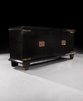 Jacques Adnet French Art Deco Modernist Ebonised Enfilade Sideboard with Gilt Bronze Mounts (2 of 12) Jacques Adnet French Art Deco Modernist Ebonised Enfilade Sideboard with Gilt Bronze Mounts (2 of 12)