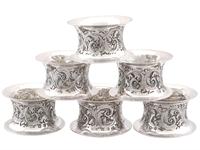 Sterling Silver Napkin Rings Set of Six - Antique Victorian 1897 (3 of 12) Sterling Silver Napkin Rings Set of Six - Antique Victorian 1897 (3 of 12)