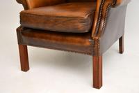 Antique Georgian Style Leather Wing Back Armchair (8 of 11) Antique Georgian Style Leather Wing Back Armchair (8 of 11)