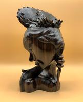 Outstanding Original Signed Carved Wooden Sculpture of a Trendy Art Deco Model (11 of 12) Outstanding Original Signed Carved Wooden Sculpture of a Trendy Art Deco Model (11 of 12)