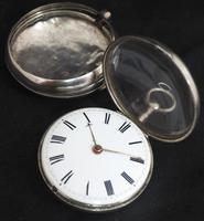 Good Antique Silver Pair Case Pocket Watch Fusee Verge Escapement Key Wind Enamel Dial Robinson London (2 of 11) Good Antique Silver Pair Case Pocket Watch Fusee Verge Escapement Key Wind Enamel Dial Robinson London (2 of 11)
